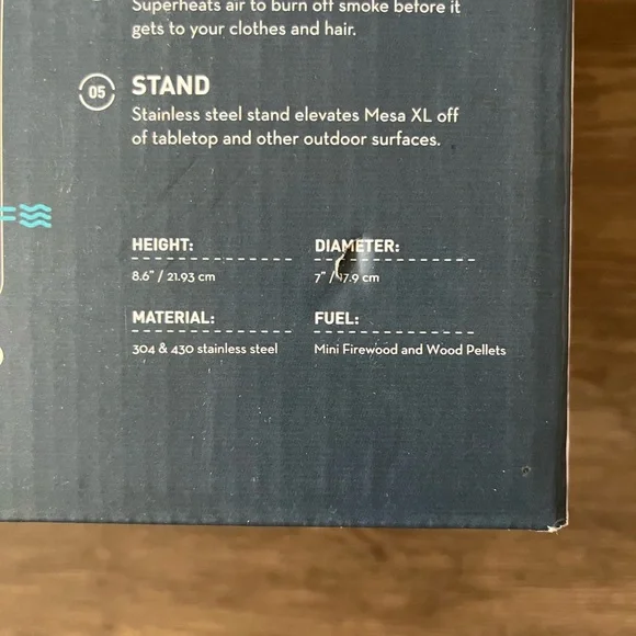 Blue and Silver Portable Firepit - Picture 10 of 10